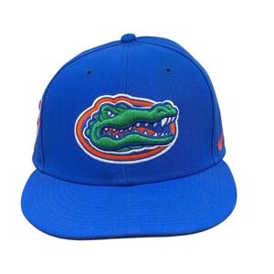 Nike True Florida‎ Gators Blue Snapback Hat Embroidered Logo Orange Swoosh